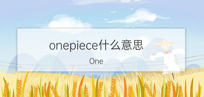 onepiece什么意思（One piece到底是什么东西）